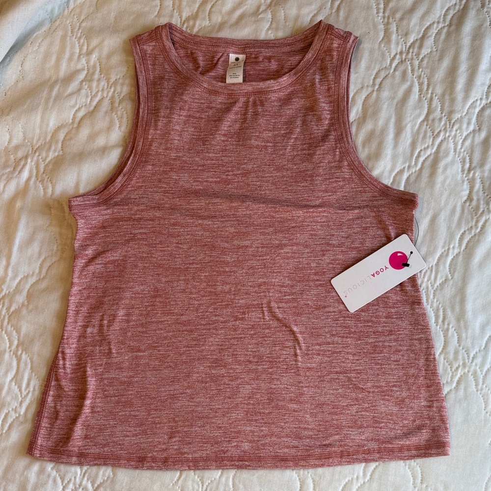 NWT Yogalicious heather orange tank size XS